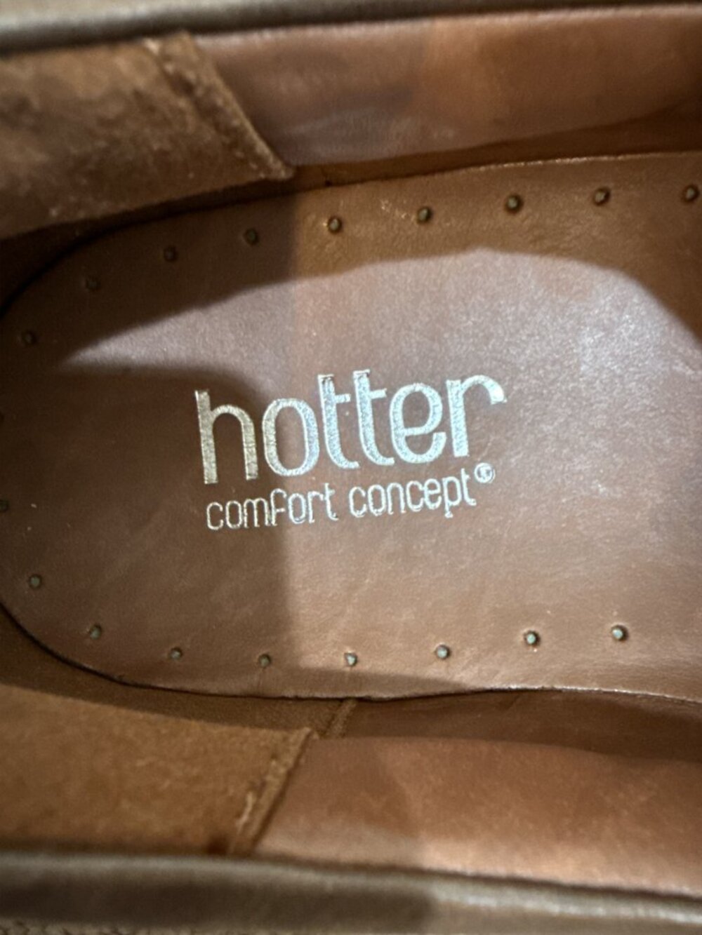 Hotter Comfort Concepts US 10/UK 8 Brown Adjustable Hook & Loop Loafer Shoes - Picture 8 of 10
